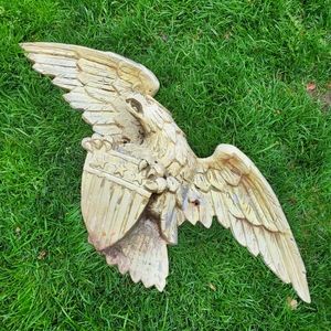 SOLD Vintage Metal Garden Eagle Wall Hanging